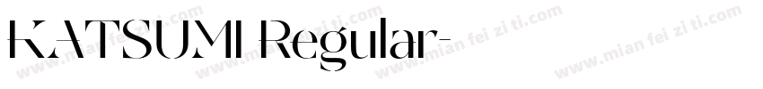 KATSUMI Regular字体转换